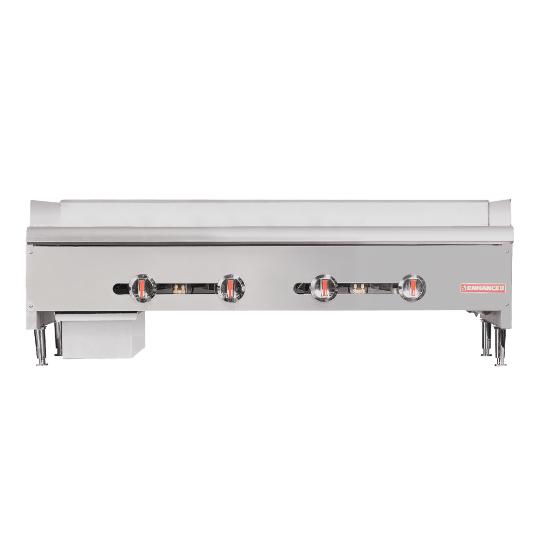 EHDG - 48 - 1 Enhanced 48" Gas Griddle with 1" Thick Plate, Heavy - Duty - Enhanced Gas Equipment - Griddle - Enhanced Equipment