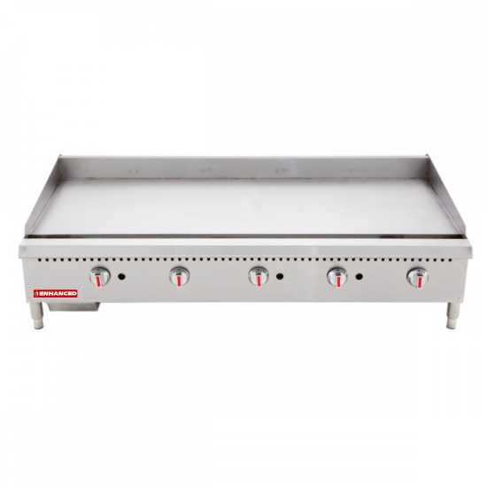 EHDG - 60 - 1 Enhanced 60" Gas Griddle with 1" Thick Plate, Heavy - Duty - Enhanced Equipment - Griddle - Enhanced Equipment