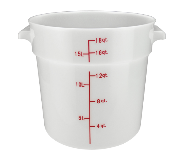 ERC18T Cresco Resco Round Food Container 18 qt, Translucent - Enhanced Smallwares - Enhanced Equipment