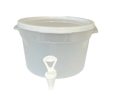 176RBD3WH Cresco Resco Beverage Dispenser, 3 gallon with handle, lid and spigot, translucent - Cresco Resco Smallwares - Enhanced Equipment