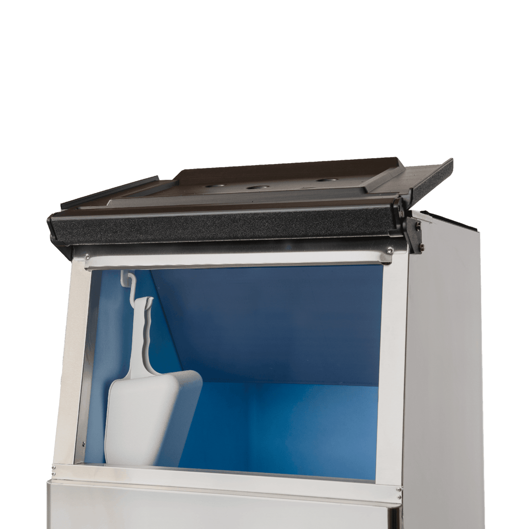 275 Ice Bin Enhanced Ice bin 230lb capacity Water Filter and Drain tubes for installation of modular head included inside bin - Enhanced Ice Machines - Ice Machines - Enhanced Equipment
