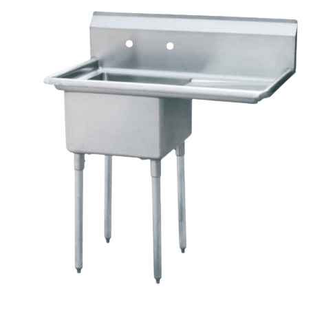 C1T182414 - 18R Enhanced, Sink, 1 - compartment, right drainboard - Enhanced Stainless Steel - Enhanced Equipment