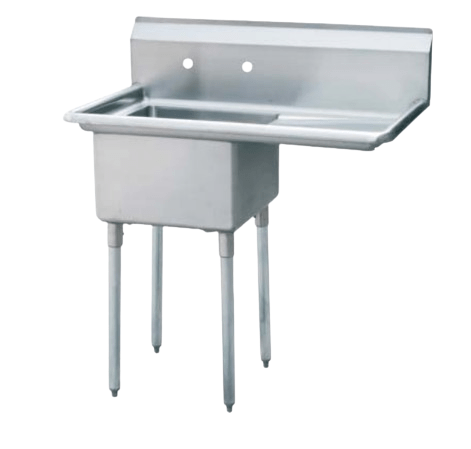 C1T182414 - 18R Enhanced, Sink, 1 - compartment, right drainboard - Enhanced Stainless Steel - Enhanced Equipment