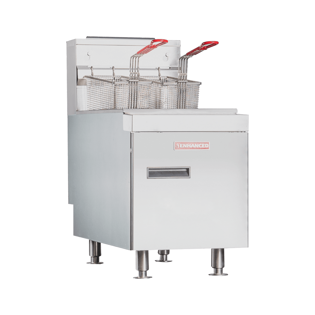 CTF - 3 - P Enhanced Countertop gas fryer LP - Enhanced Gas Equipment - Enhanced Equipment