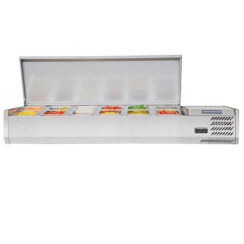 CTSP - 60 - 15 - HC Enhanced 60" Countertop Refrigerated Topping Stations - Enhanced Refrigeration - Refrigeration - Enhanced Equipment