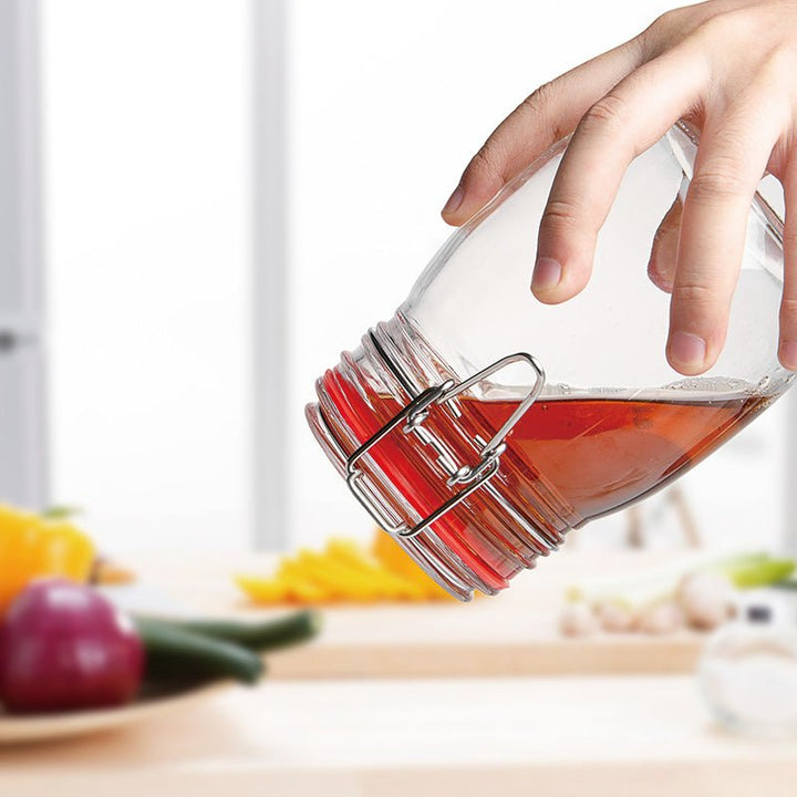 CW - 10800F Enhanced 28 Oz. Glass Storage Jar with Lock Seal - EA - Enhanced Glassware - Glassware - Enhanced Equipment