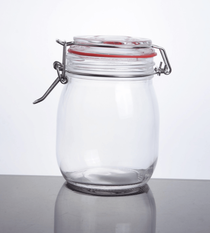 CW - 10800F Enhanced 28 Oz. Glass Storage Jar with Lock Seal - EA - Enhanced Glassware - Glassware - Enhanced Equipment