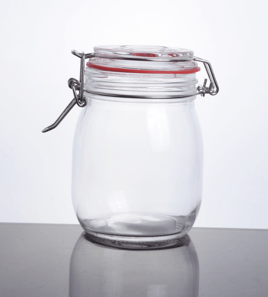 CW - 10800F Enhanced 28 Oz. Glass Storage Jar with Lock Seal - EA - Enhanced Glassware - Glassware - Enhanced Equipment