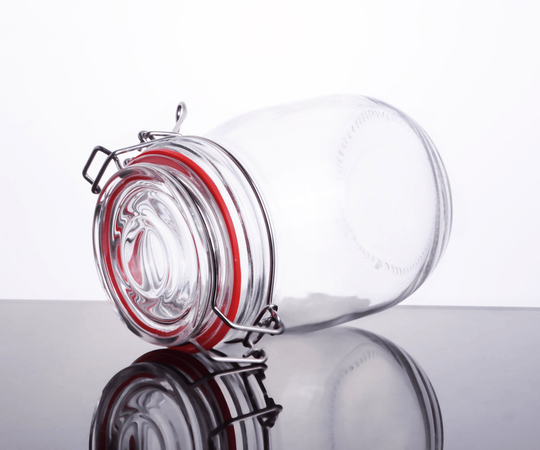 CW - 10800F Enhanced 28 Oz. Glass Storage Jar with Lock Seal - EA - Enhanced Glassware - Glassware - Enhanced Equipment