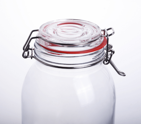 CW - 10800F Enhanced 28 Oz. Glass Storage Jar with Lock Seal - EA - Enhanced Glassware - Glassware - Enhanced Equipment