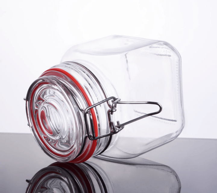 CW - 40800F Enhanced 30 Oz. Glass Storage Jar with Lock Seal - EA - Enhanced Glassware - Glassware - Enhanced Equipment