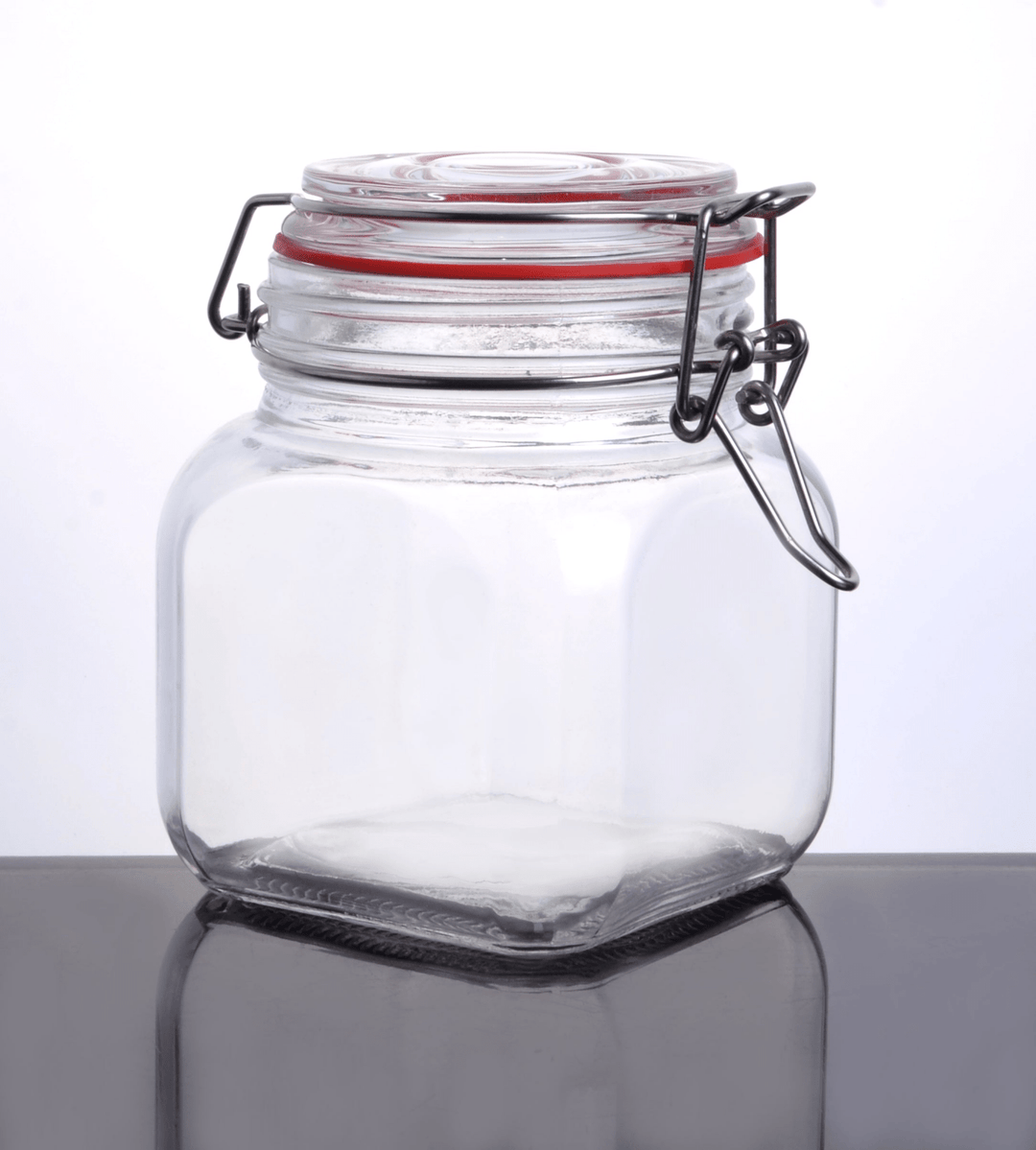 CW - 40800F Enhanced 30 Oz. Glass Storage Jar with Lock Seal - EA - Enhanced Glassware - Glassware - Enhanced Equipment