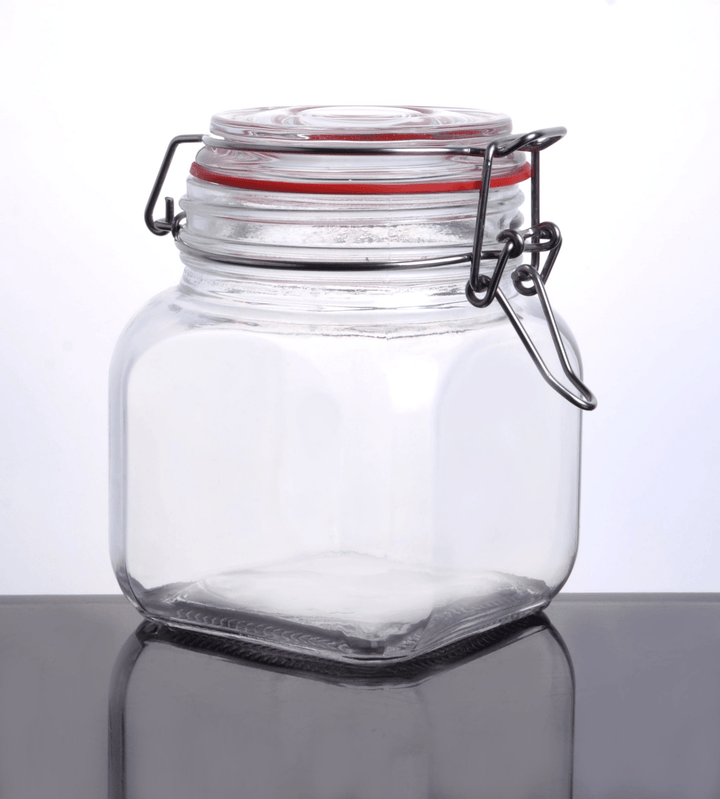 CW - 40800F Enhanced 30 Oz. Glass Storage Jar with Lock Seal - EA - Enhanced Glassware - Glassware - Enhanced Equipment