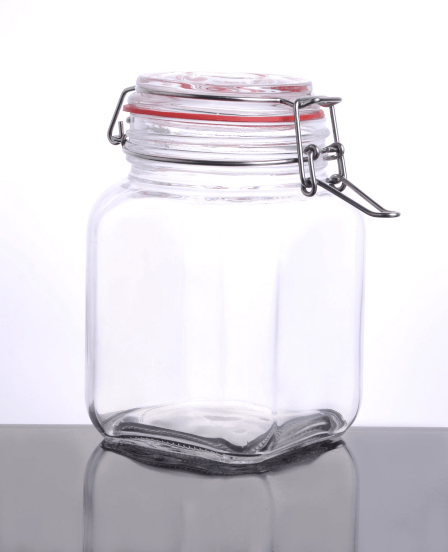 CW - 41200F Enhanced 40 Oz. Glass Storage Jar with Lock Seal - EA - Enhanced Glassware - Glassware - Enhanced Equipment