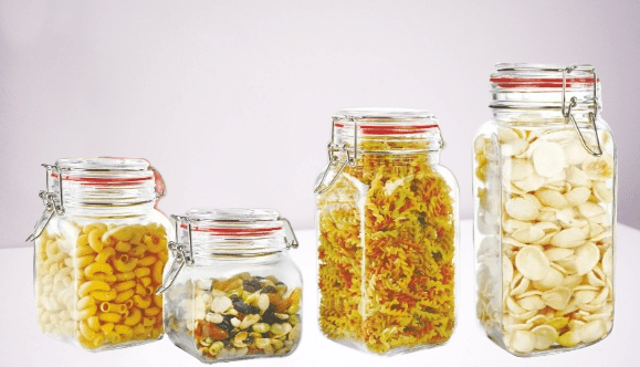 CW - 41200F Enhanced 40 Oz. Glass Storage Jar with Lock Seal - EA - Enhanced Glassware - Glassware - Enhanced Equipment