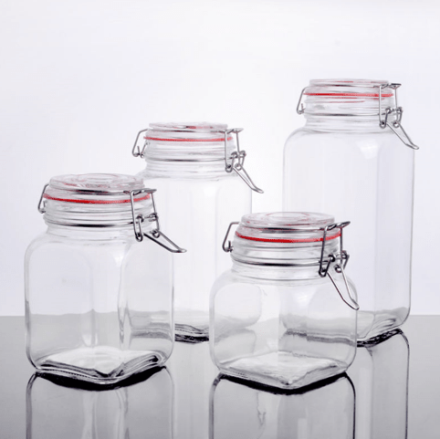 CW - 41200F Enhanced 40 Oz. Glass Storage Jar with Lock Seal - EA - Enhanced Glassware - Glassware - Enhanced Equipment