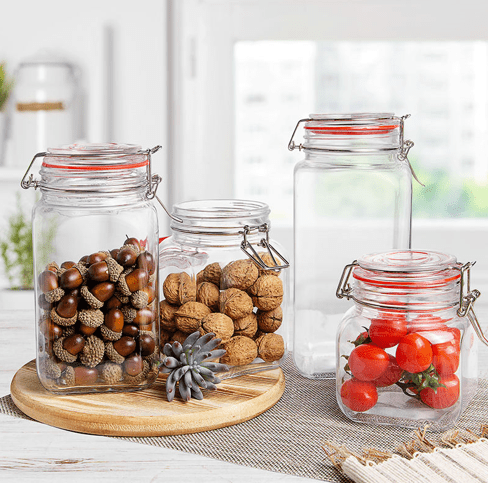 CW - 41800F Enhanced 65 Oz. Glass Storage Jar with Lock Seal - EA - Enhanced Glassware - Glassware - Enhanced Equipment