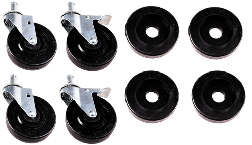 E - CA5SBR Enhanced 5" Caster Set for Wire Shelving - Enhanced Wire Shelving - Enhanced Equipment