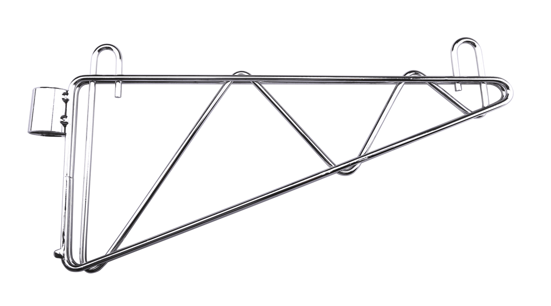 E - CBR - 18ASDWM Enhanced KIT - (2) 18" Single Adjustable Wall Brackets, Chrome - Enhanced Wire Shelving - Enhanced Equipment