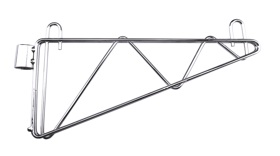 E - CBR - 18ASDWM Enhanced KIT - (2) 18" Single Adjustable Wall Brackets, Chrome - Enhanced Wire Shelving - Enhanced Equipment