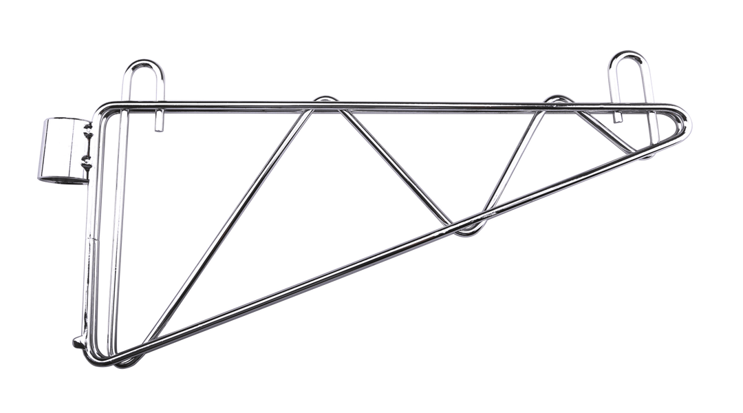 E - CBR - 18ASDWM Enhanced KIT - (2) 18" Single Adjustable Wall Brackets, Chrome - Enhanced Wire Shelving - Enhanced Equipment