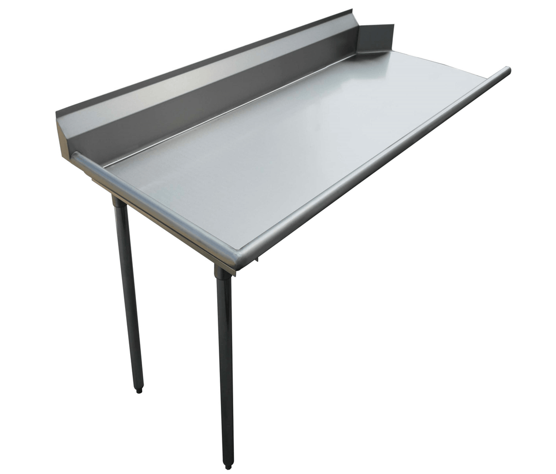 E - CDT - 30L Enhanced Clean dish table 30"X30" SS top, galvanized leg and socket Left side - Enhanced SS & Equipment - Enhanced Equipment