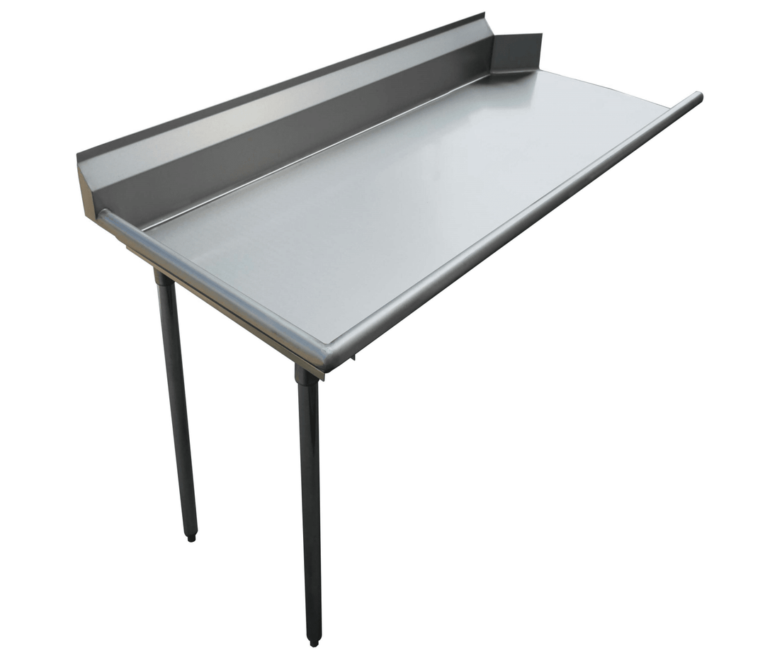 E - CDT - 36L Enhanced Clean dish table 30"X36" SS top, galvanized leg and socket Left side - Enhanced SS & Equipment - Enhanced Equipment