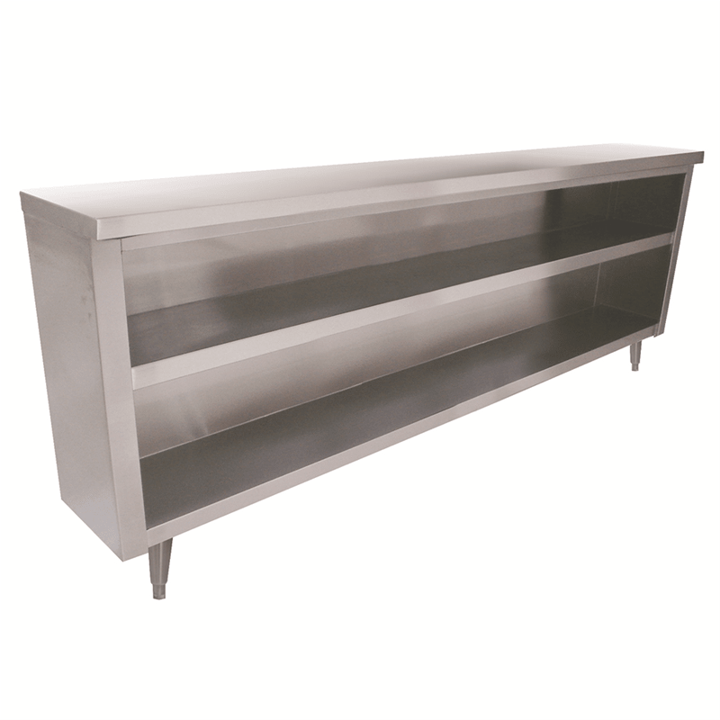 E - COF - 1560 - 416 Enhanced 15"D x 60" Cabinet with Middle Shelf, Open Front - Enhanced SS & Equipment - Enhanced Equipment