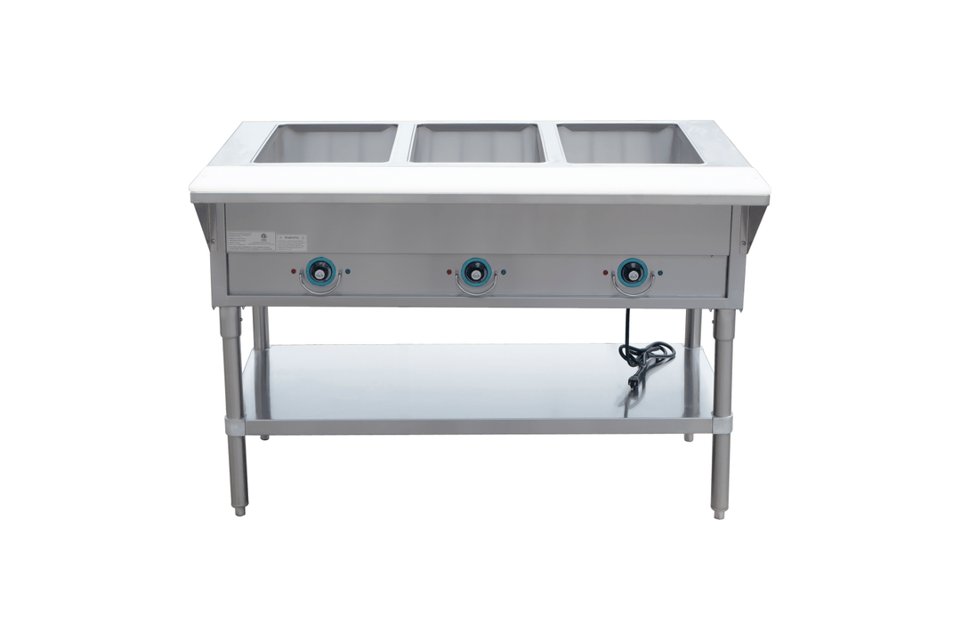 E - EST - 3OW - US Enhanced Hot Food Steam Table, 3 Wells - Enhanced SS & Equipment - Steam Tables - Enhanced Equipment