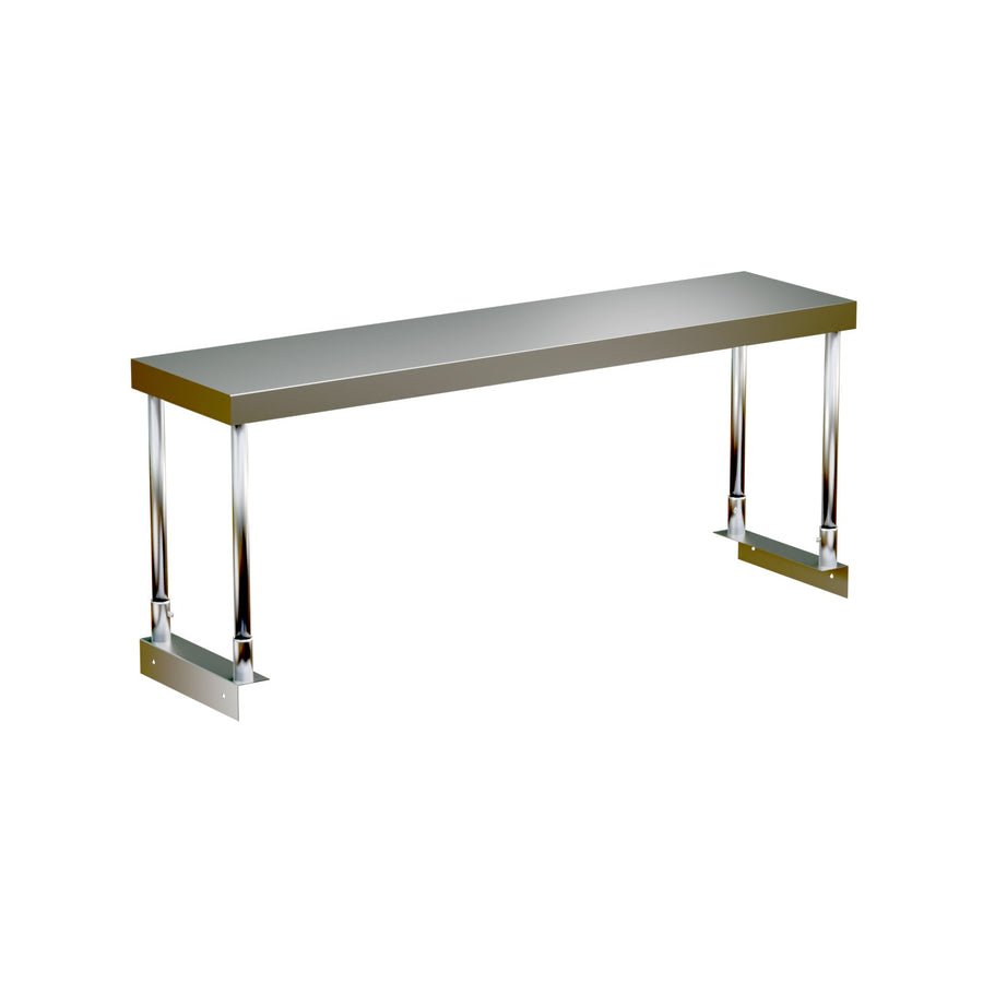 E - OS - 12 - 3 Enhanced Over shelf for 3 - hole steam table, 12" wide, single - Enhanced Stainless Steel - Enhanced Equipment