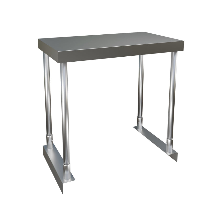 E - OS - 1224 Enhanced Single over shelf, 12"x24"x32" high, Stainless Steel - Enhanced Stainless Steel - Enhanced Equipment