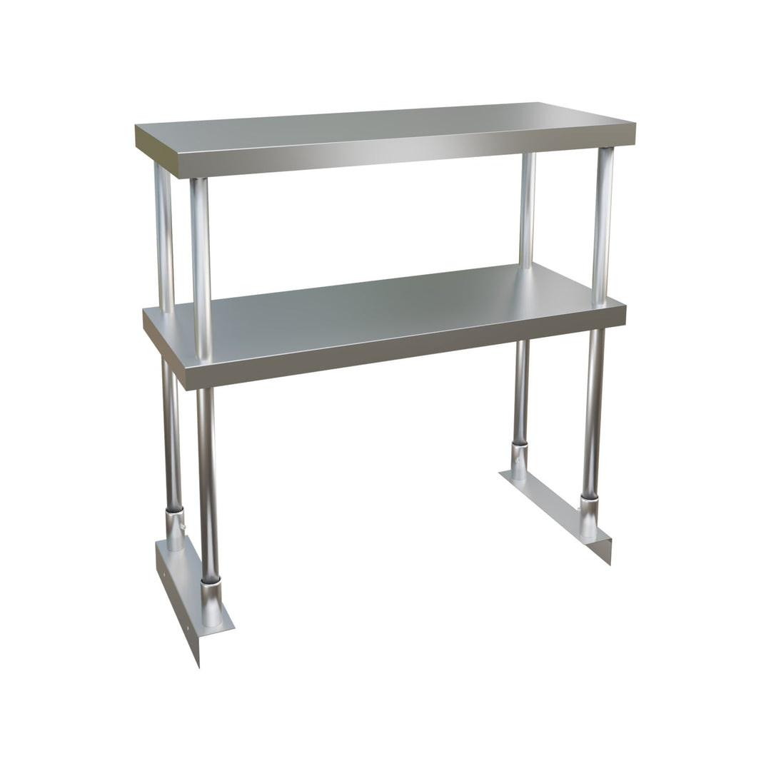 E - OSDA - 1224 Enhanced Double over shelf, adjustable, 12"x24\" Stainless Steel - Enhanced Stainless Steel - Enhanced Equipment