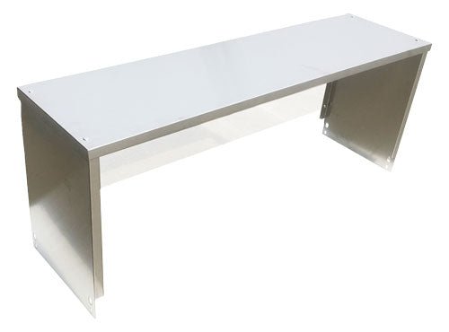 E - OSG - 12 - 3 Enhanced Over shelf with sneeze guard for 3 - hole steam table, 12" wide - Enhanced Stainless Steel - Enhanced Equipment