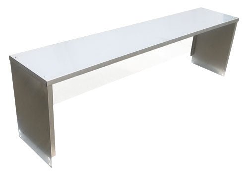E - OSG - 12 - 4 Enhanced Over shelf with sneeze guard for 4 - hole steam table, 12" wide - Enhanced Stainless Steel - Enhanced Equipment
