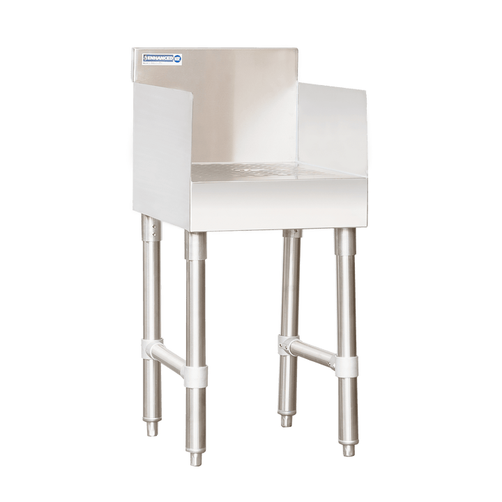 E - RBDU - 1815 Enhanced Recessed drainboard unit 18 - 1/2"X24"X30"H with 3" backsplash - Enhanced SS & Equipment - Enhanced Equipment