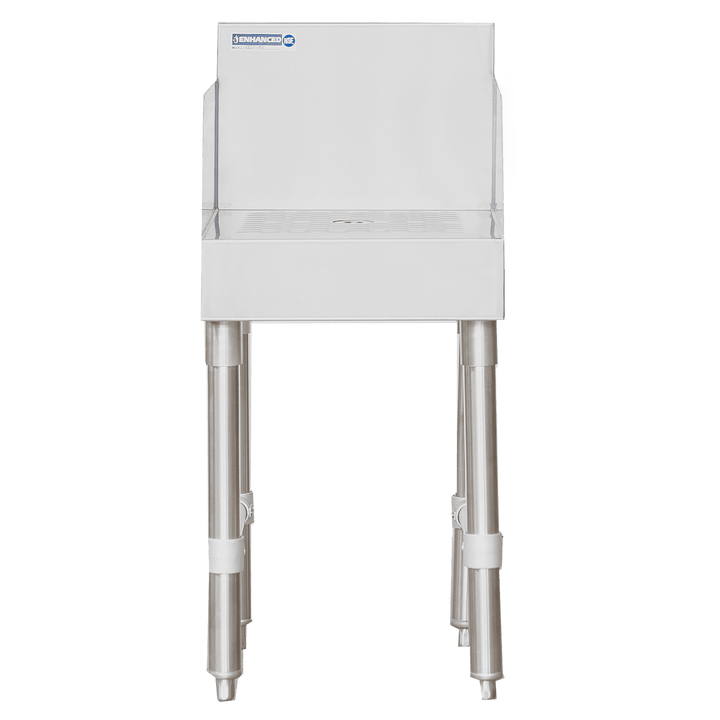 E - RBDU - 1815 Enhanced Recessed drainboard unit 18 - 1/2"X24"X30"H with 3" backsplash - Enhanced SS & Equipment - Enhanced Equipment