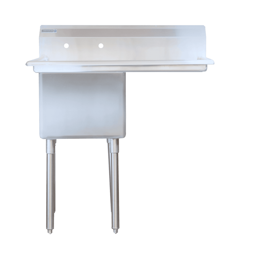 E - S1C151512 - 15R - 318 Enhanced 1 - Tub Sink 15" x 15" with Right Drainboard - Enhanced SS & Equipment - Enhanced Equipment
