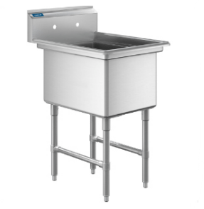 E - S1C181814 - 316 Enhanced 18"D x 18"W Sink, 1 Tub - Enhanced Stainless Steel - Sinks - Enhanced Equipment