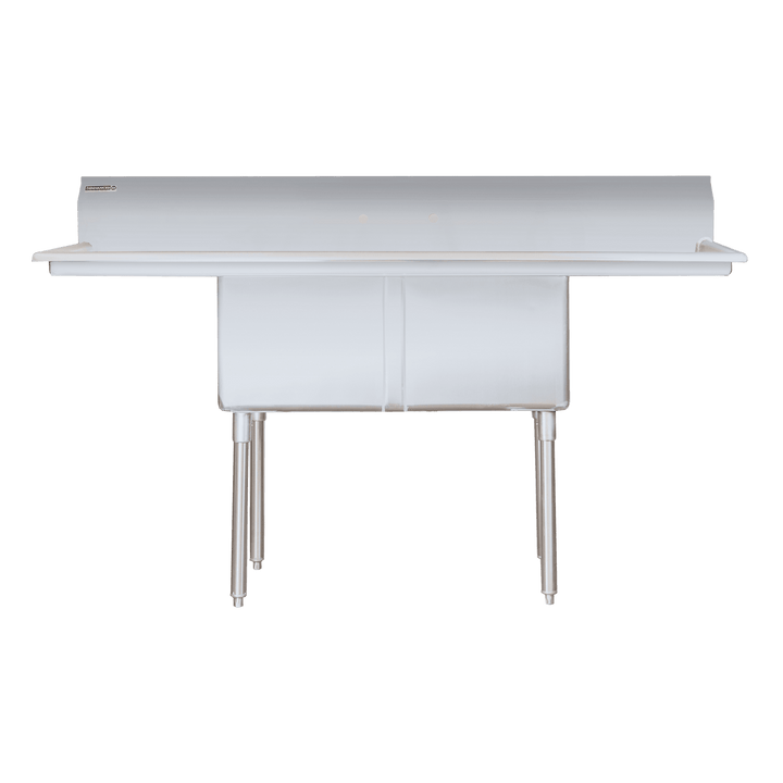 E - S2C181814 - 18LR - 316 Enhanced 18"D x 18"W Sink, 3 Tubs with Right/Left Drainboards - Enhanced SS & Equipment - Enhanced Equipment