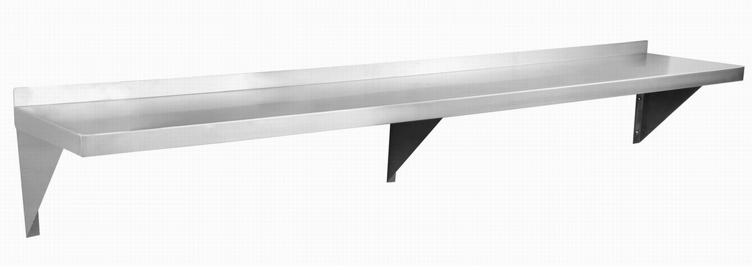 E - WS - 1284 Enhanced 12"D x 84"W Wall Mount Shelf - Enhanced SS & Equipment - Shelving : Stainless Steel Shelving - Enhanced Equipment