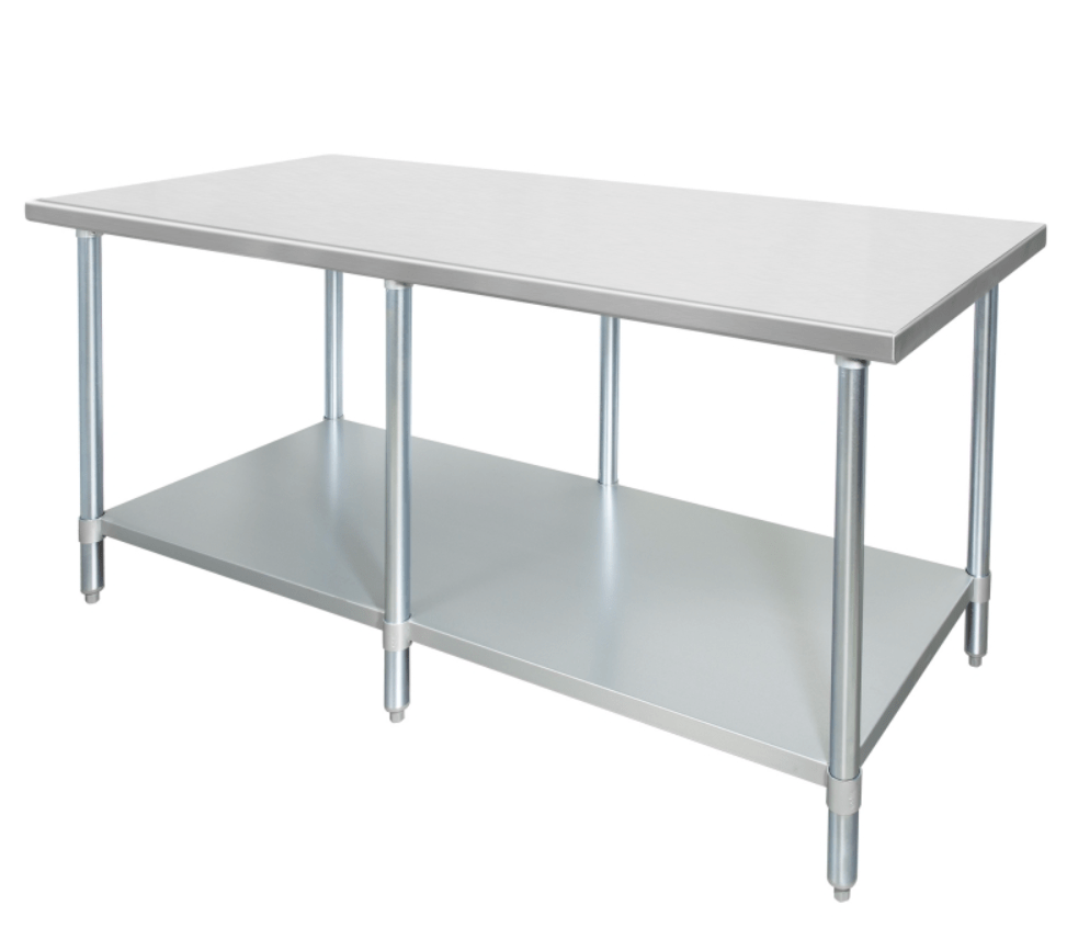 E - WTG - 2484 - 418 Enhanced Worktable 24"x84" - Enhanced Stainless Steel - Enhanced Equipment