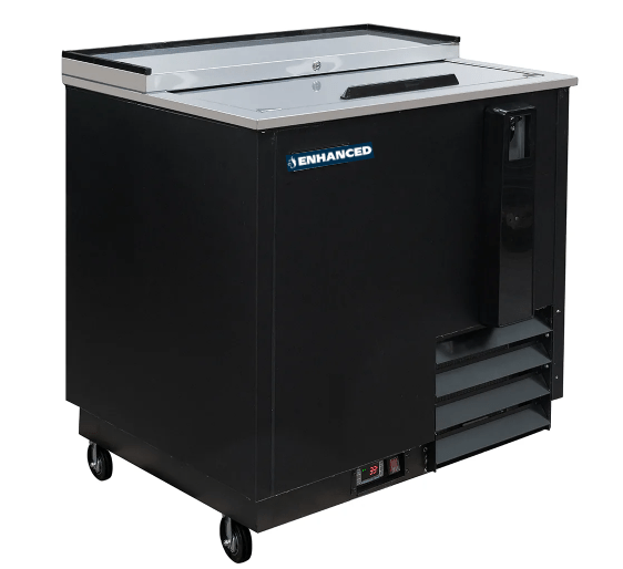 EBC - 36 - HC Bottle Cooler Refrigerator 36" wide - Enhanced Refrigeration - Enhanced Equipment