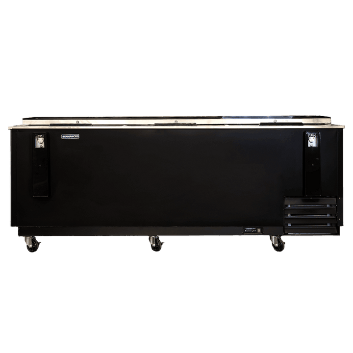 EBC - 95 - HC Enhanced Bottle Cooler Refrigerator 95" wide, black, 3 - slide top doors - Enhanced Refrigeration - Enhanced Equipment