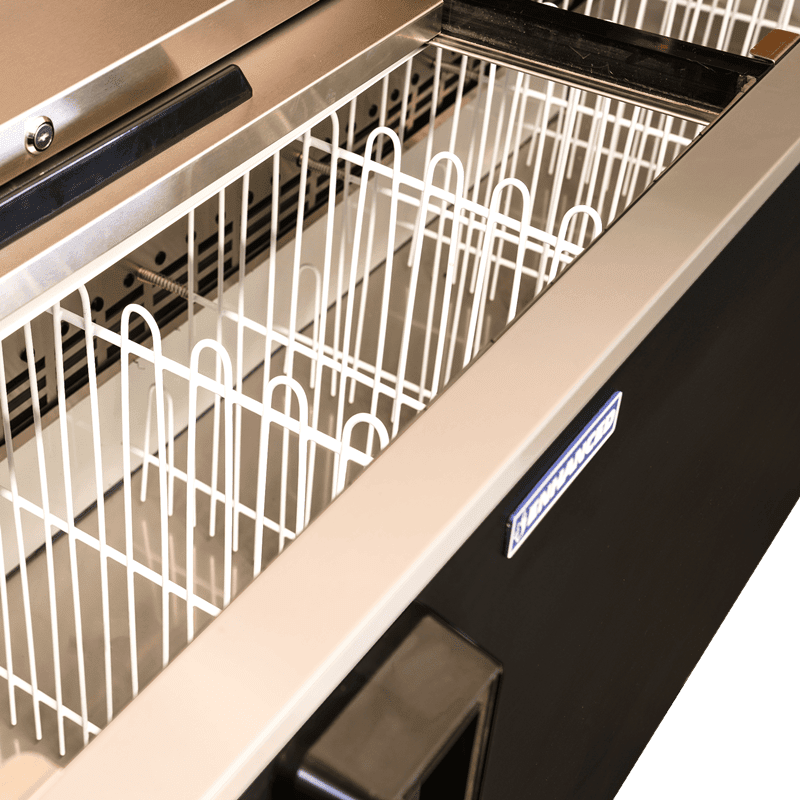 EBC - 95 - HC Enhanced Bottle Cooler Refrigerator 95" wide, black, 3 - slide top doors - Enhanced Refrigeration - Enhanced Equipment