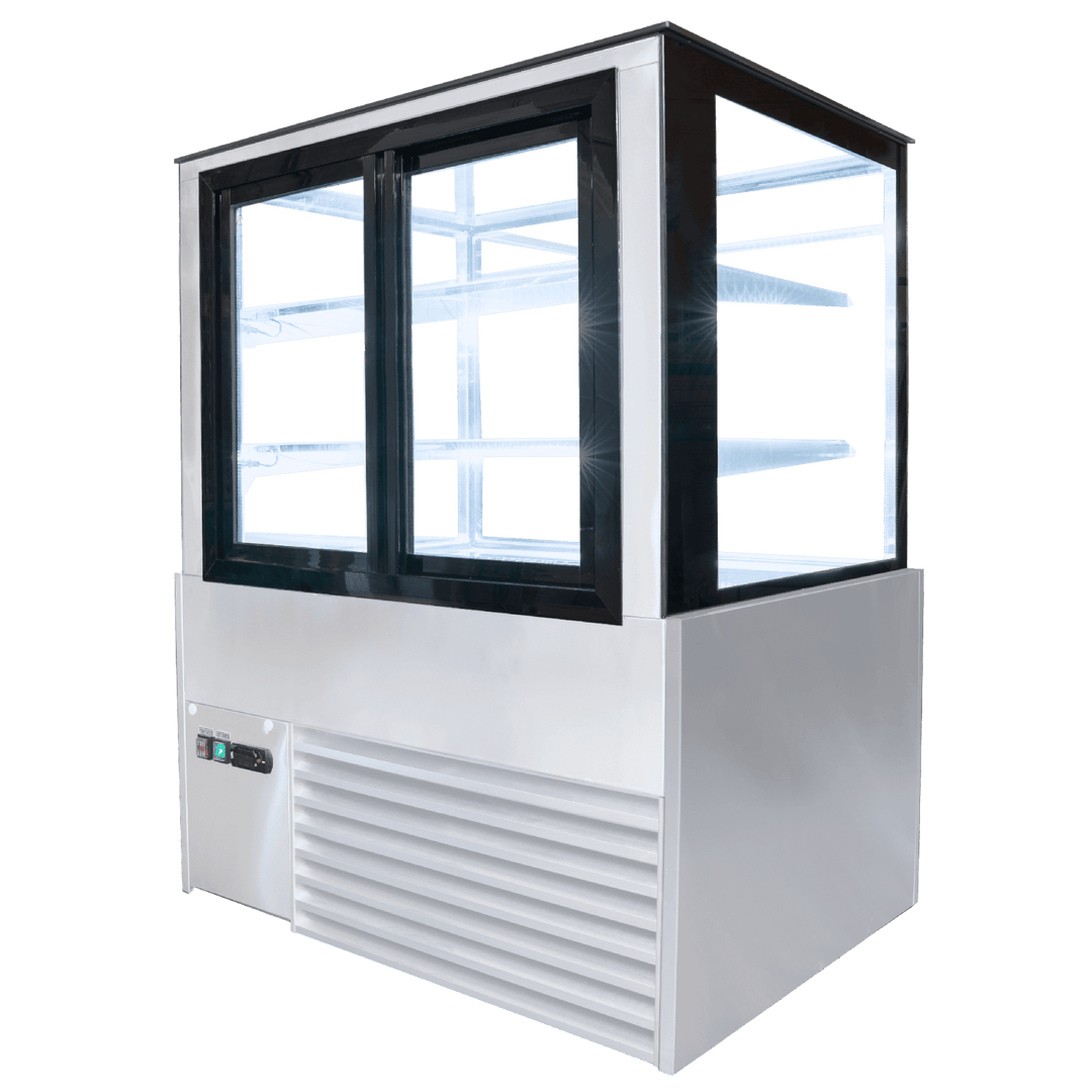 ECD - 36 - 2 - HC Enhanced Cake Display Case Refrigerator, 36" wide, Glass on 4 - sides, 2 - shelves - Enhanced Refrigeration - Enhanced Equipment