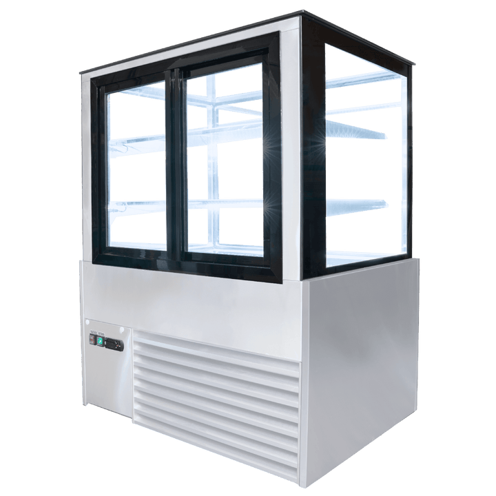 ECD - 36 - 2 - HC Enhanced Cake Display Case Refrigerator, 36" wide, Glass on 4 - sides, 2 - shelves - Enhanced Refrigeration - Enhanced Equipment