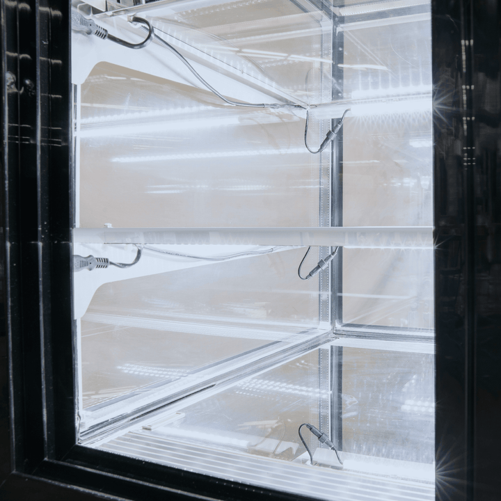 ECD - 36 - 2 - HC Enhanced Cake Display Case Refrigerator, 36" wide, Glass on 4 - sides, 2 - shelves - Enhanced Refrigeration - Enhanced Equipment