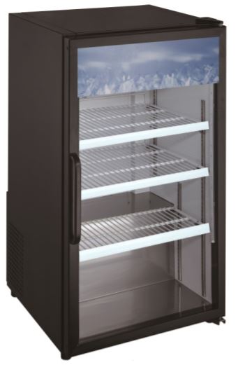 ECGM - 05R - HC Enhanced Merchandiser Refrigerator 1 - Glass door, Black exterior, countertop, 5 cu - Enhanced Refrigeration - Enhanced Equipment