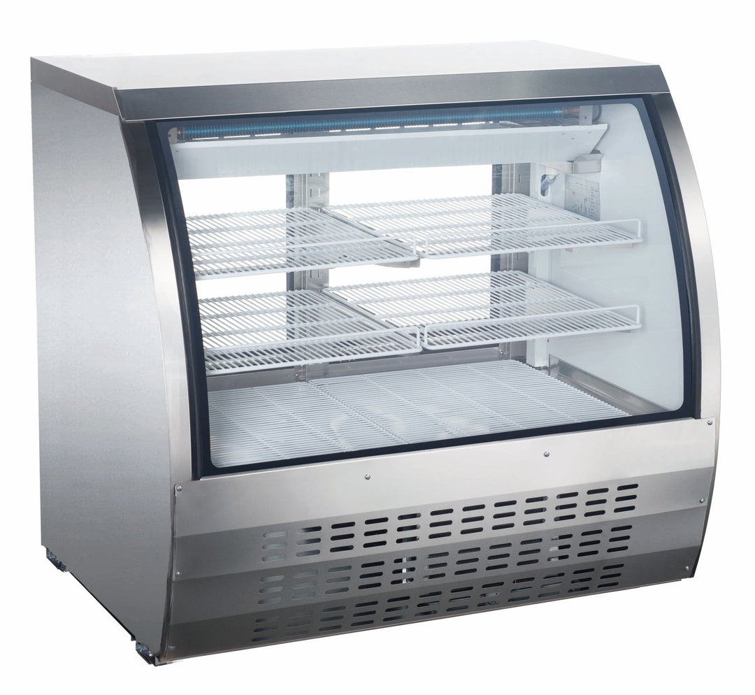 EDC - 36 - HC Enhanced Deli Case 36" curved glass, Stainless steel exterior and interior - Enhanced Refrigeration - Enhanced Equipment