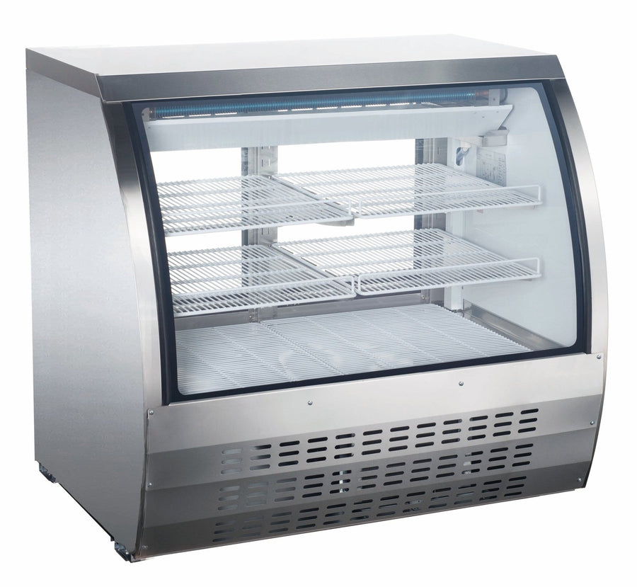 EDC - 36 - HC Enhanced Deli Case 36" curved glass, Stainless steel exterior and interior - Enhanced Refrigeration - Enhanced Equipment